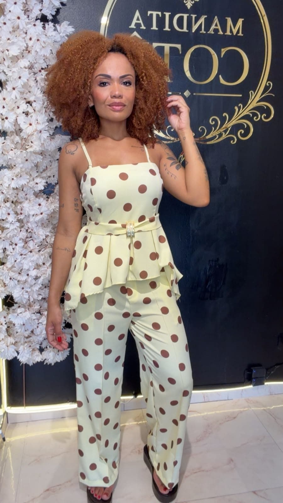 conjunto poá, Mandita Cotê. Moda Feminina na Mandita Cotê
